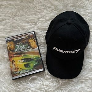 The Fast And The Furious DVD & Furious 7 Unisex Adjustable Black Baseball Hat
